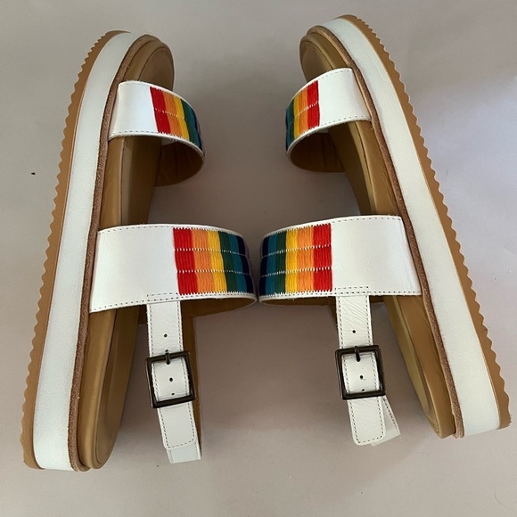 Soludos Remy City Rainbow Embroidered Sandals Summer Vacation Beach Size 8.5 - Picture 7 of 10